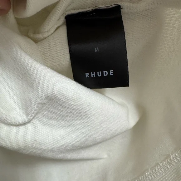 RHUDE ‘Sardines’ T-Shirt Size M Vintage White
